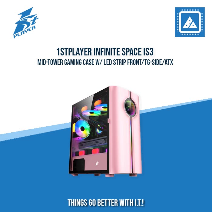 1STPLAYER INFINITE SPACE IS3 MID-TOWER GAMING CASE W/ LED STRIP FRONT/TG-SIDE/ATX 1STPLAYER INFINITE SPACE IS3 MID-TOWER GAMING CASE W/ LED STRIP FRONT/TG-SIDE/ATX